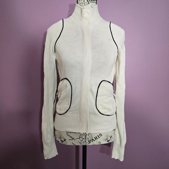 Armani Exchange zip-up cardigan sweater. Size Small - Picture 1 of 9